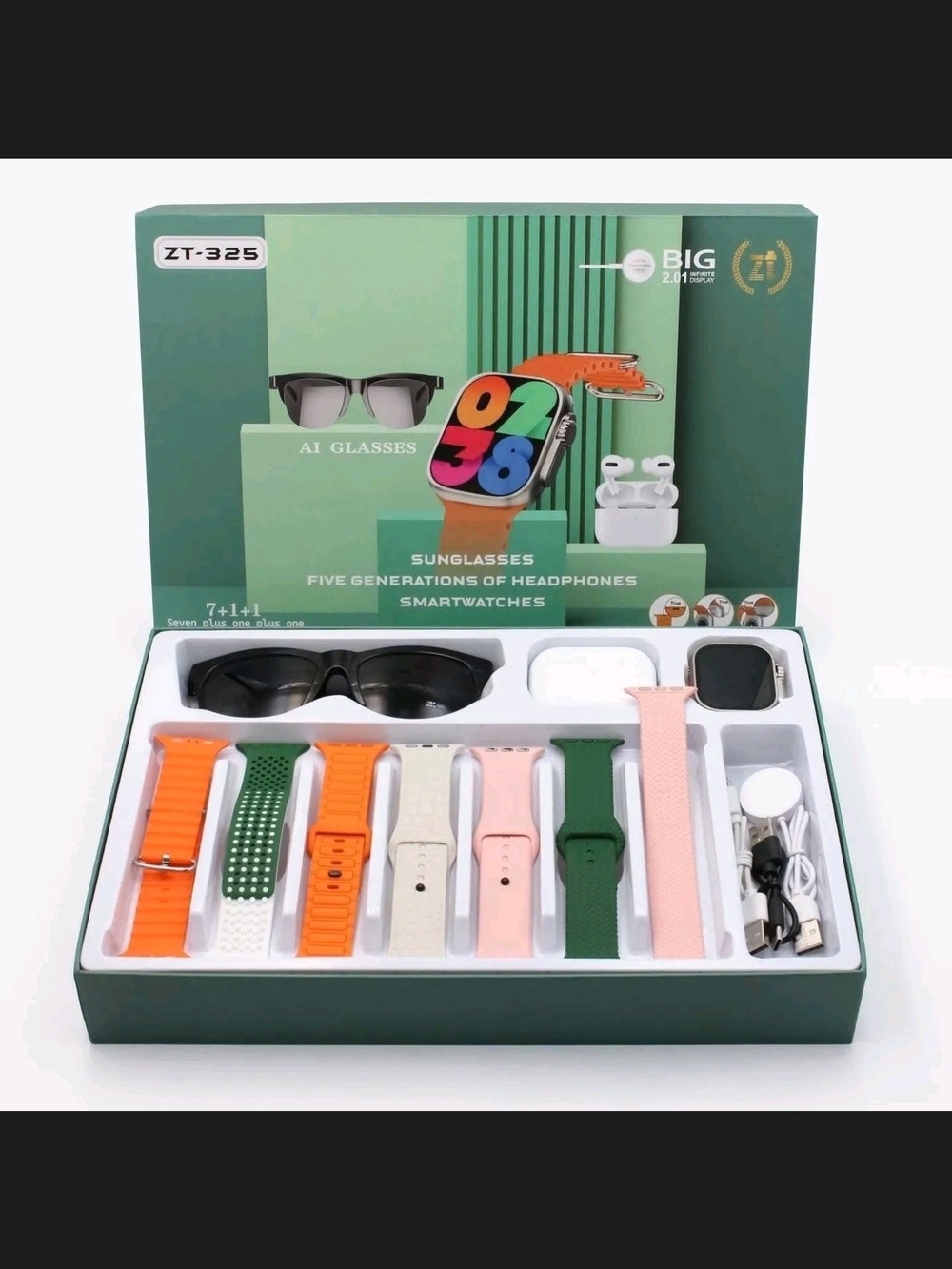Bundle ..Smart Watch ...ai Glasses With No Camera ..and Headpones